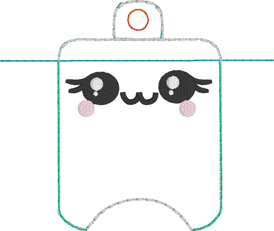 DBB Sweet Happy Hand Sanitizer Holder Eyelet Version In the Hoop Embroidery Project 1 oz BBW for 4x4 hoops
