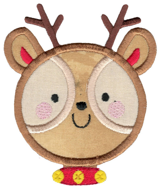 BCD Applique Reindeer Face
