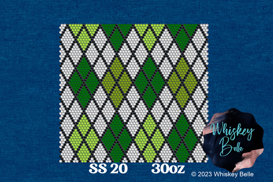 WB Argyle Green  SS20 30oz rhinestone