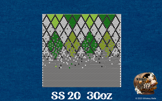 WB Argyle Green Ombre SS20 30oz rhinestone