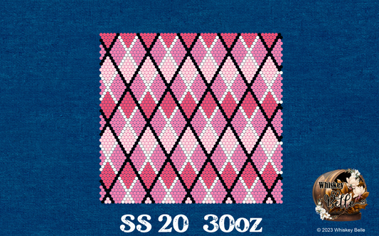 WB Argyle Pink Ombre SS20 30oz rhinestone