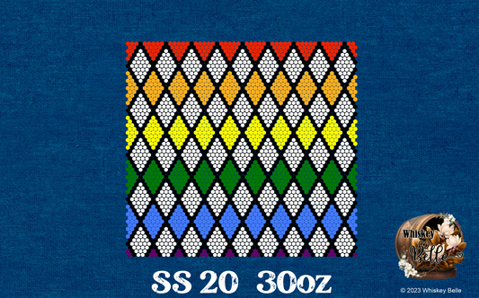 WB Argyle Rainbow  SS20 30oz rhinestone