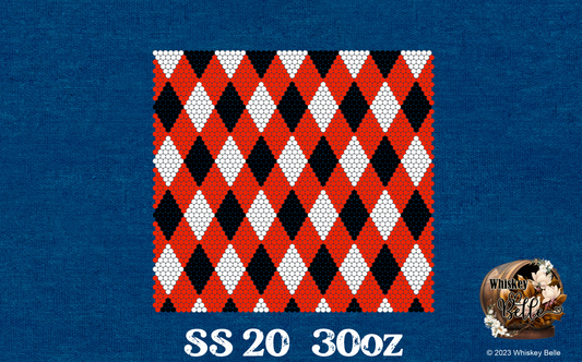 WB Diamond Plaid SS20 30oz rhinestone