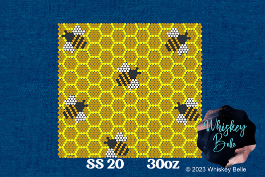 WB Honeycomb Bee SS20 30oz rhinestone