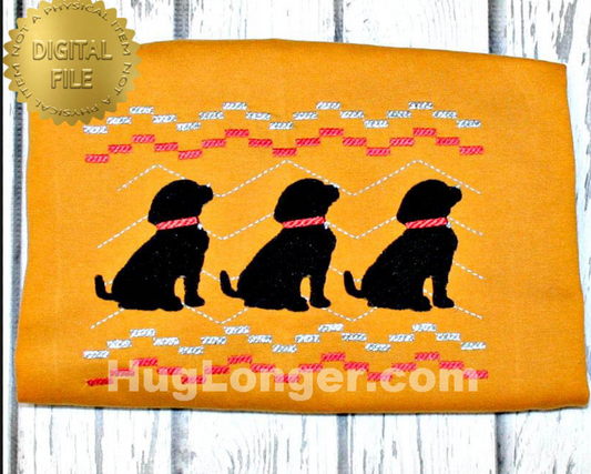 HL Faux Smocked Puppies HL2493