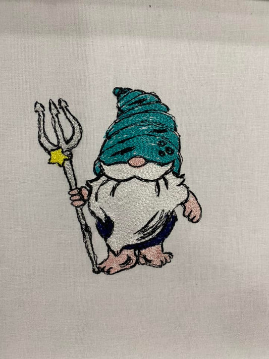 BBE Sea Gnome 1 with a Trident Scribble Sketchy design
