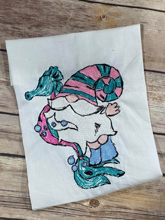 BBE Sea Gnome 2 with a Sea Horse Scribble Sketchy design