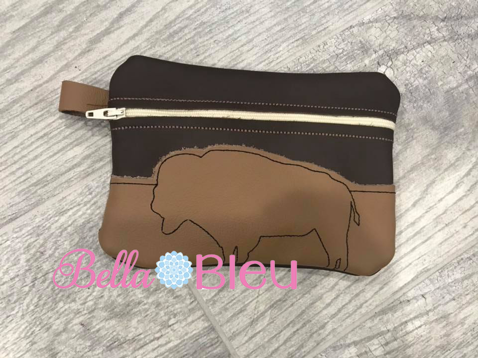 BBE - ITH Buffalo zipper bag