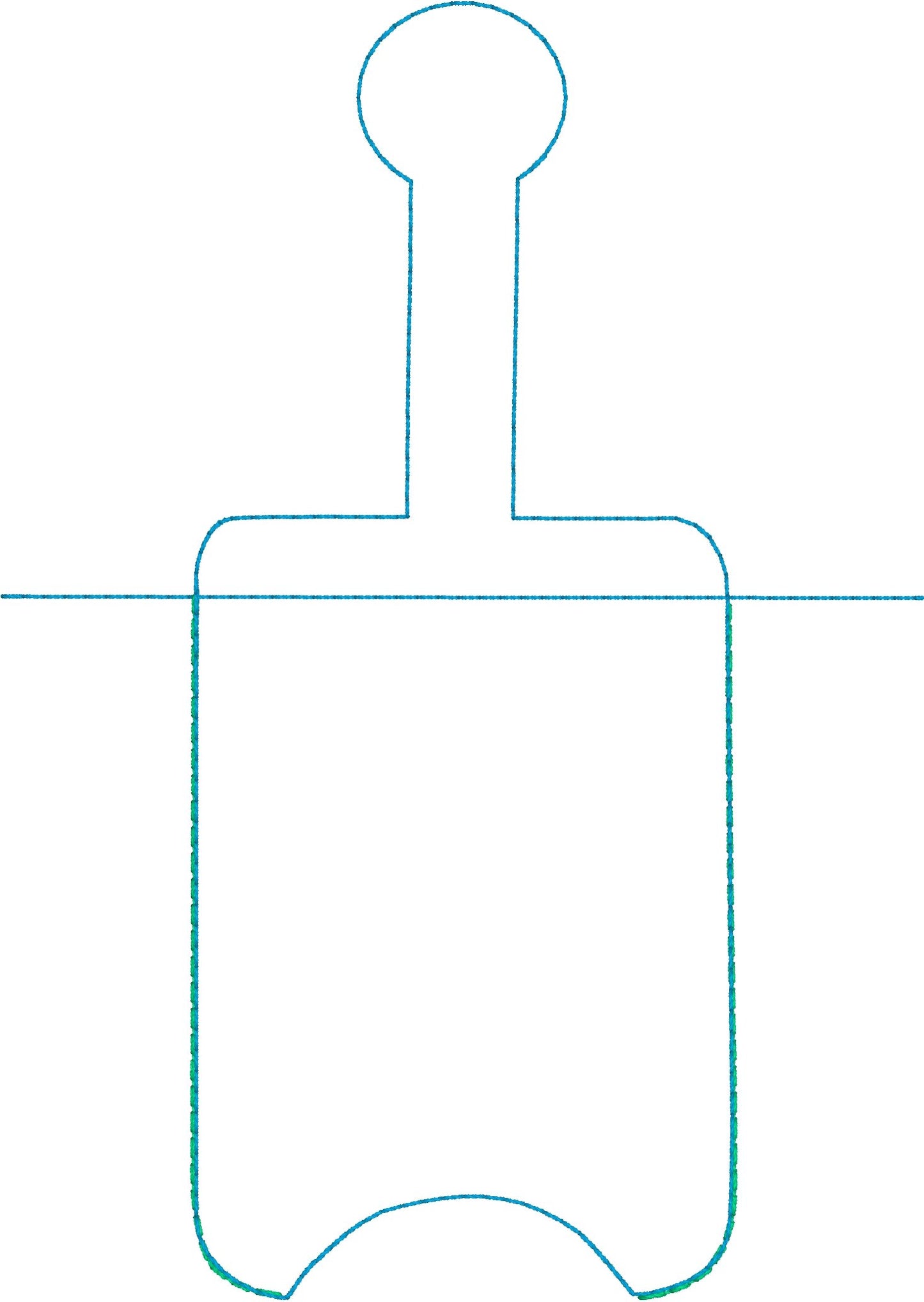 DBB NEW SIZE BLANK Hand Sanitizer Holder Snap Tab Version In the Hoop Embroidery Project 3 oz DT for 5x7 hoops
