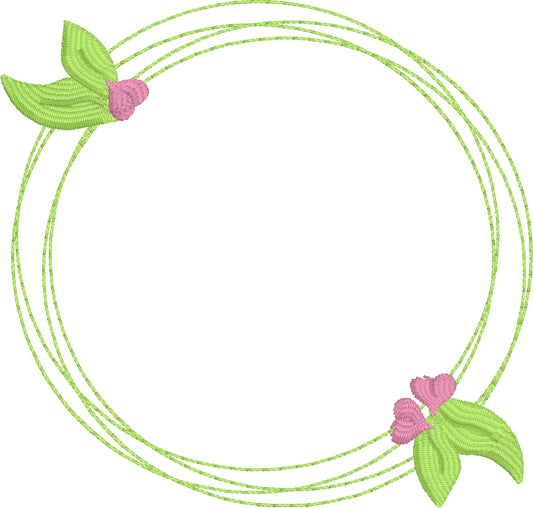 DBB Heart Berries Monogram Frame 4x4 5x5 and 8x8