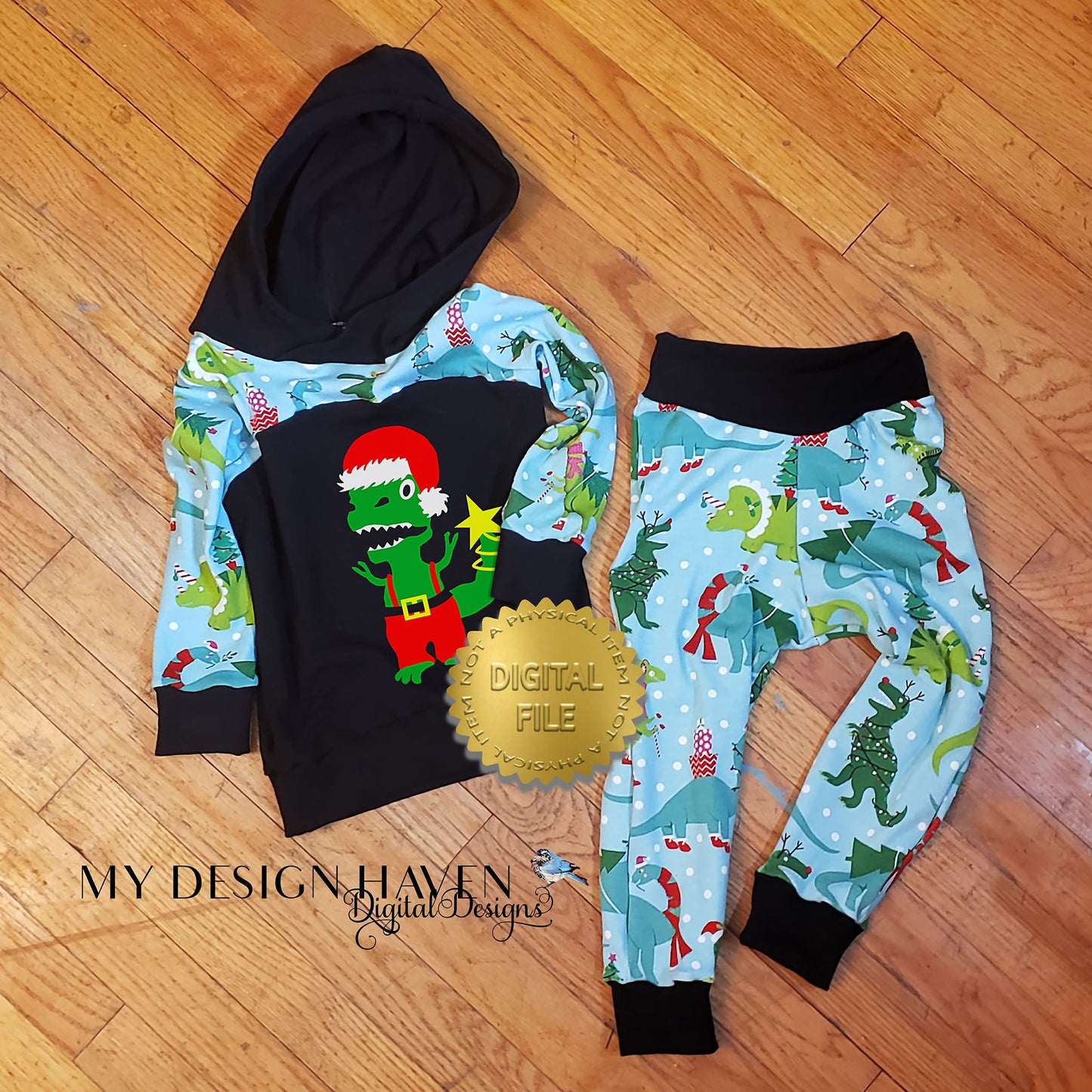 MDH Dino Santa SVG