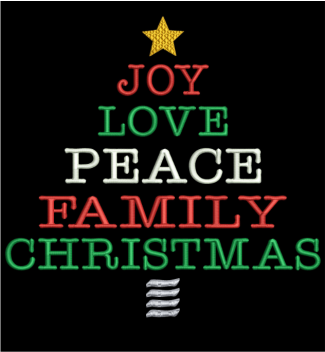 AGD 4036 Christmas Tree Word Art