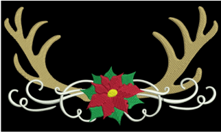 AGD 4086 Christmas Antler Monogram frame