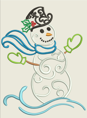 AGD 4098 Swirly Snowman
