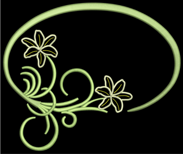 AGD 6076 Lily Monogram Frame