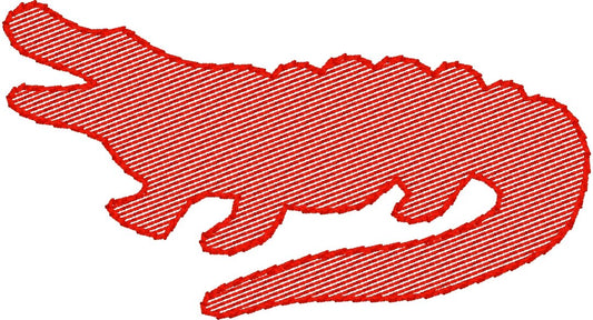 DBB Alligator Sketch 4x4 Embroidery Design