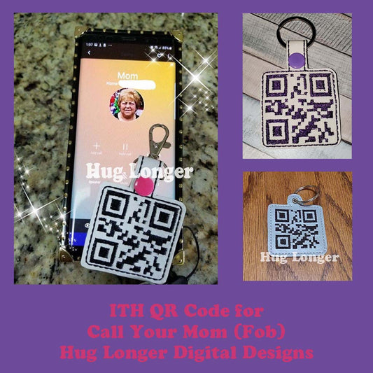 HL ITH QR Code Call Your Mom Fob HL5714 embroidery file