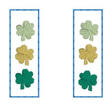 DBB Ombre Clover Trio Earrings embroidery design