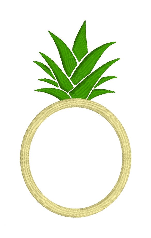 DBB Pineapple Monogram Frame With and Without Applique Design - 4x4 5x7