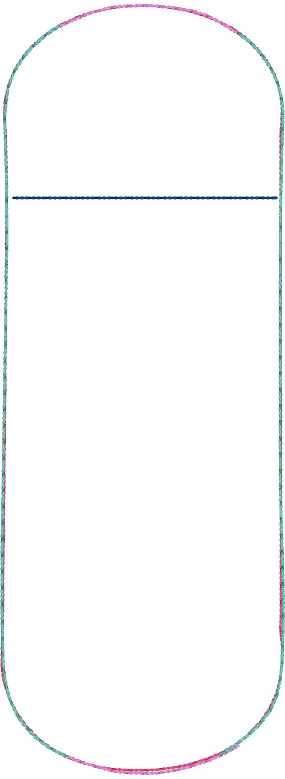 DBB Simple Rounded Pen Pocket In The Hoop (ITH) Embroidery Design