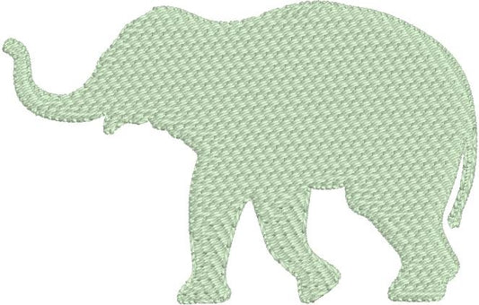 DBB Elephant Silhouette Embroidery Design - Three Sizes 1.5" 2.25" 3"