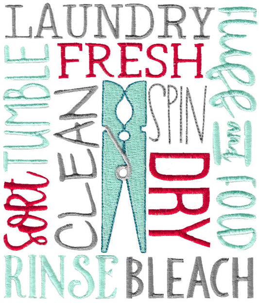 BCD Laundry Subway Word Art saying