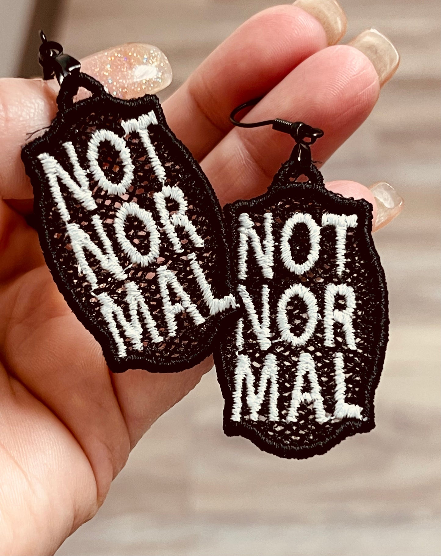 DBB Not Normal FSL Earrings - In the Hoop Freestanding Lace Earrings