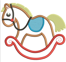 AGD 2082 Rocking Horse Applique