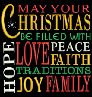 AGD 2314 Christmas Word Art