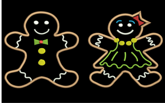AGD 2336 Gingerbread Boy and Girl Double file