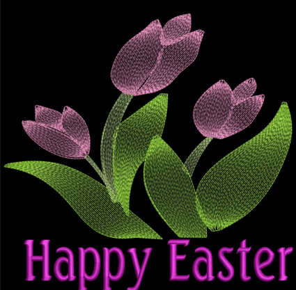 AGD 2528 Happy Easter Tulips