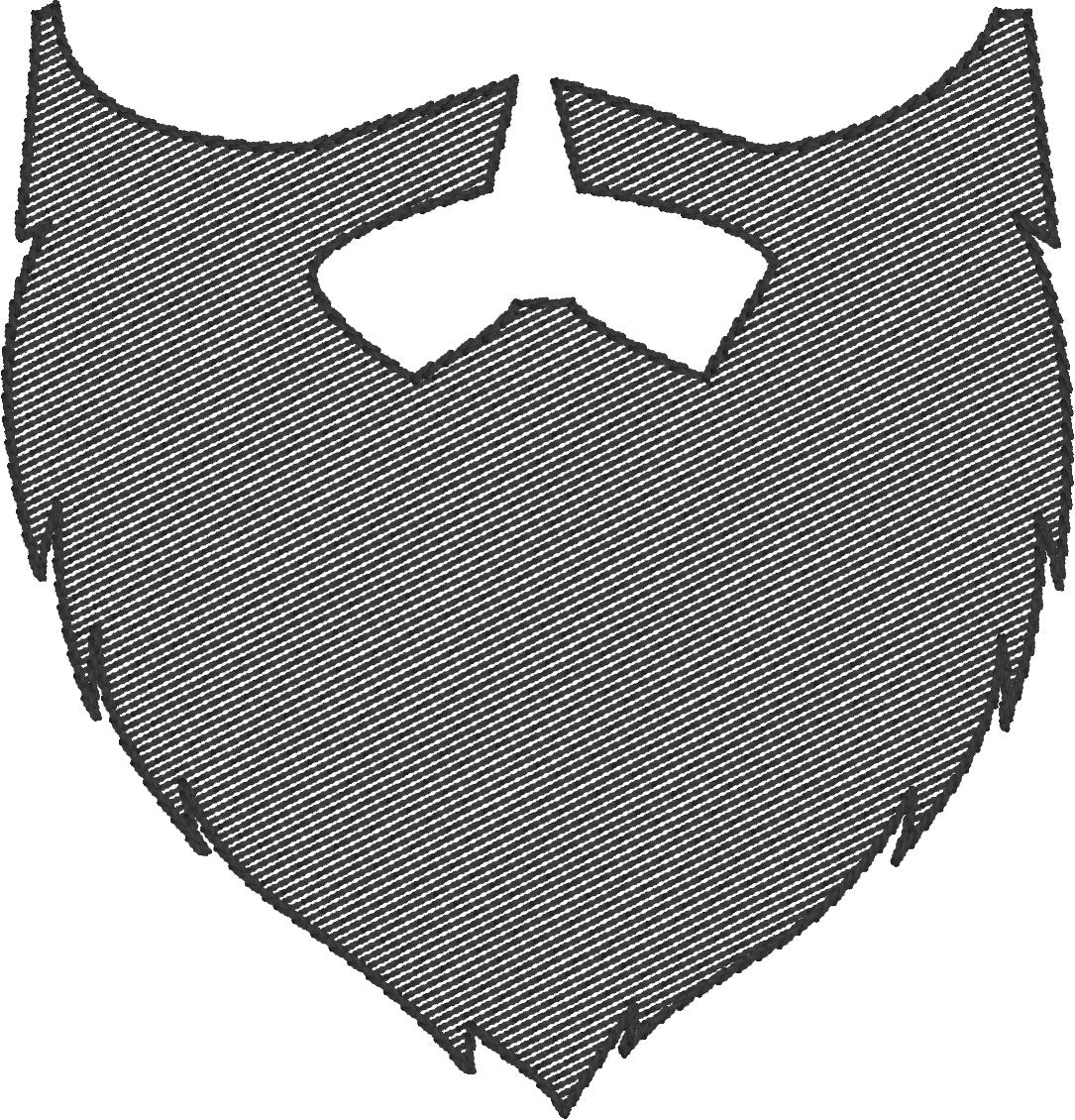 DBB Hipster Beard and Mustache 4x4 Embroidery Design