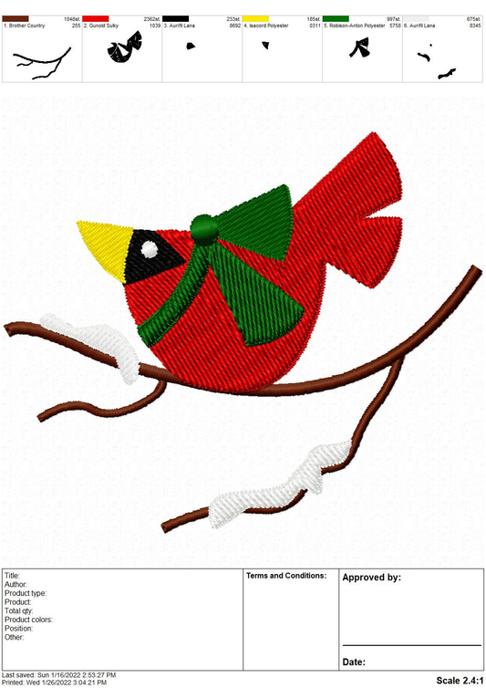 TIS Cardinal on Branch It's Cold 2