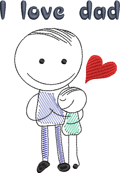 DED I love parent hugging child