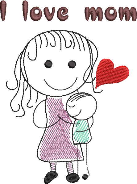 DED I love parent hugging child