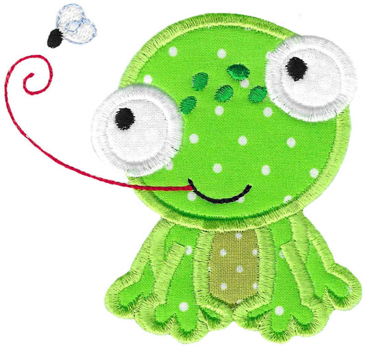 BCD Catching Flies Frog Applique