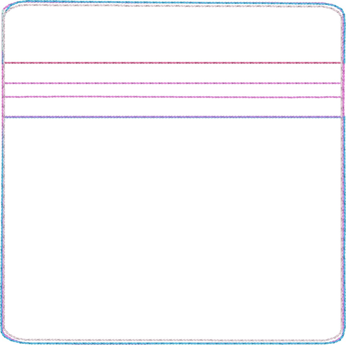 DBB Lace Zipper BLANK Pouch 4x4