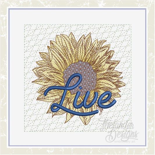 TD  - Sunflower Live Quilt Block