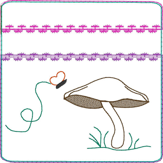 DBB Mushroom Zipper Pouch 4x4