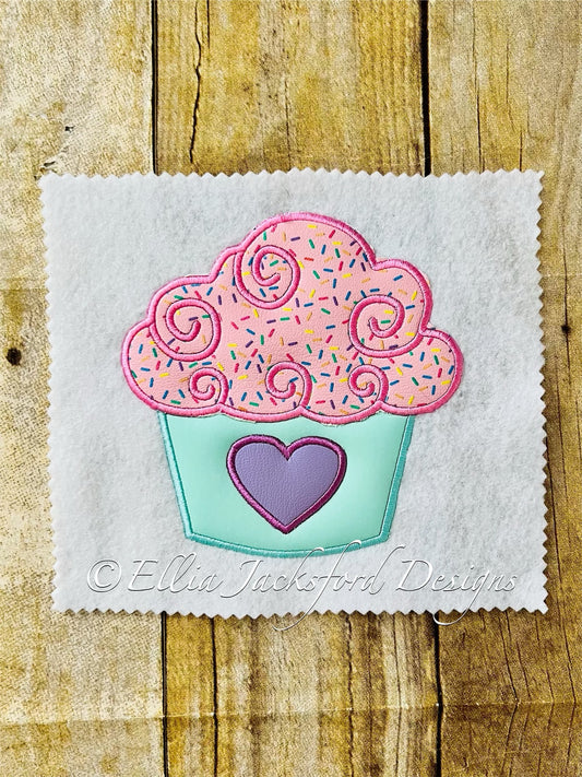 EJD Birthday Cupcake Applique