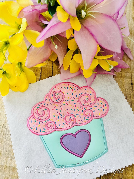 EJD Birthday Cupcake Applique