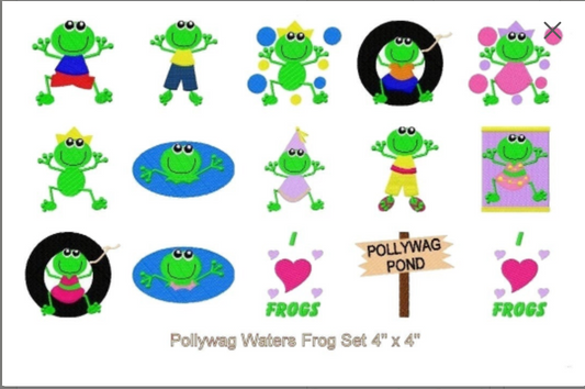 TIS Polywag waters embroidery  set