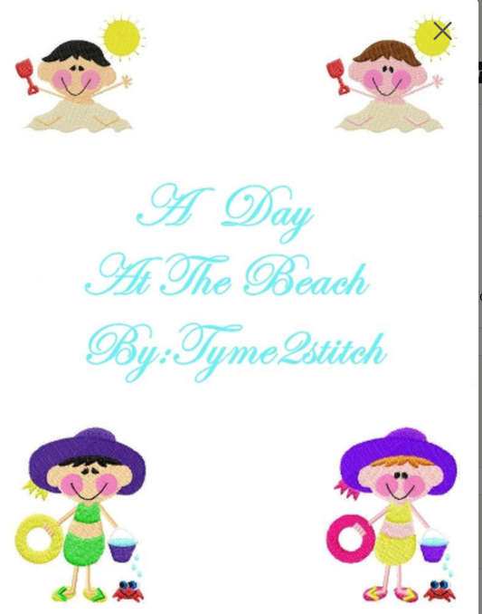 TIS A day at the beach Embroidery set