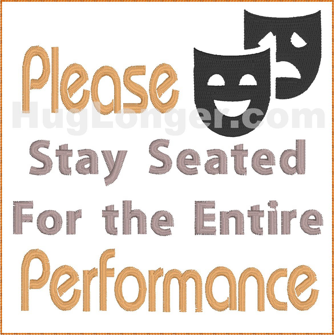 HL Please Stay Seated TP HL2462 embroidery file