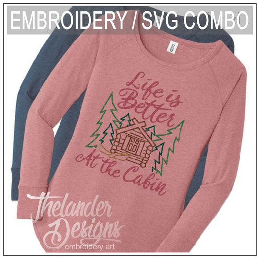 TD - At the Cabin EMBROIDERY SVG SUBLIMATION