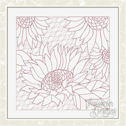 TD - Sunflower Stipple Block: