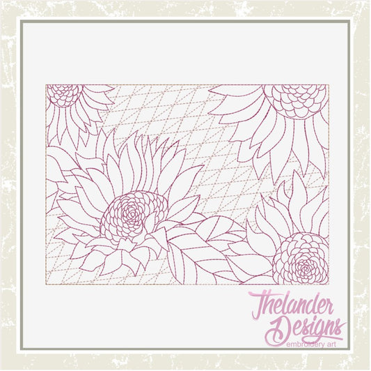 TD - Sunflower Rectangle Quilt Block