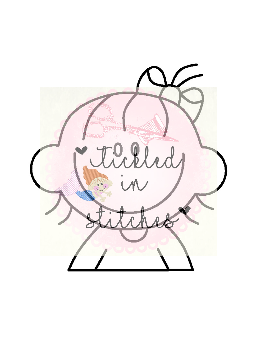 TIS Girl Coloring Page Clipart Digitizing