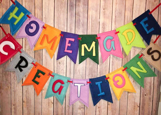 DBB DIY Pointy Applique Banner In the Hoop Project for 5x7 Hoops