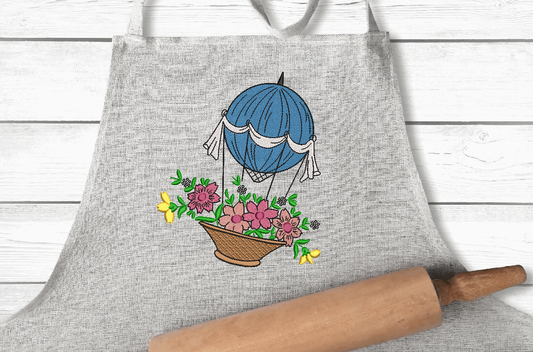 OE Hot Air Balloon Embroidery Design